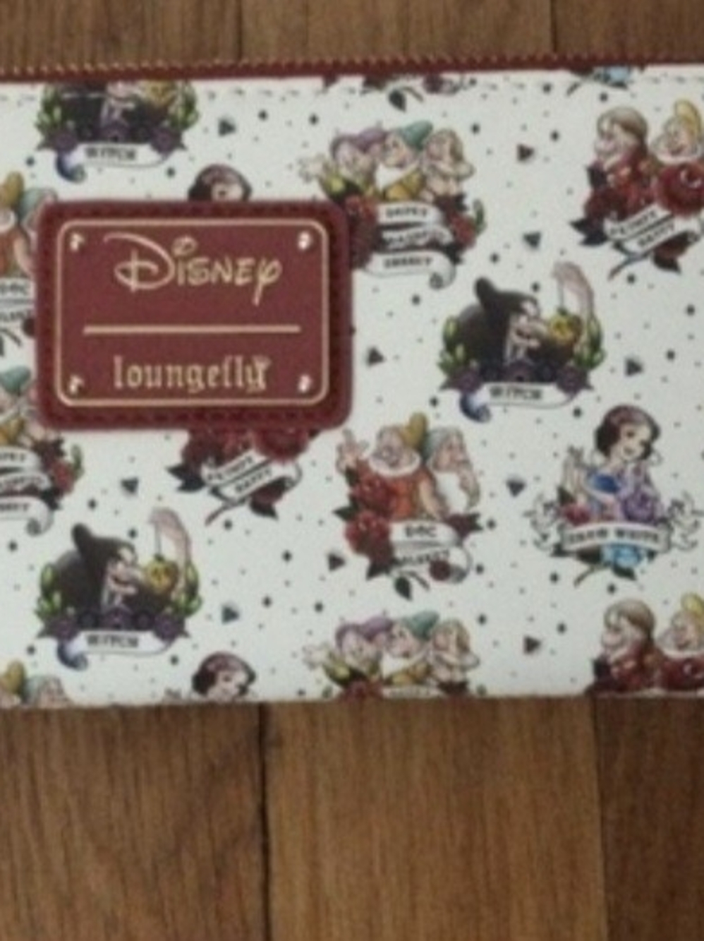 Loungefly Disney Snow White & Seven Dwarfs Tattoo All over Print Wallet NWT